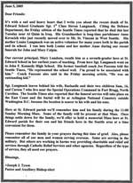 Notice from Pastor Joseph J Tyson